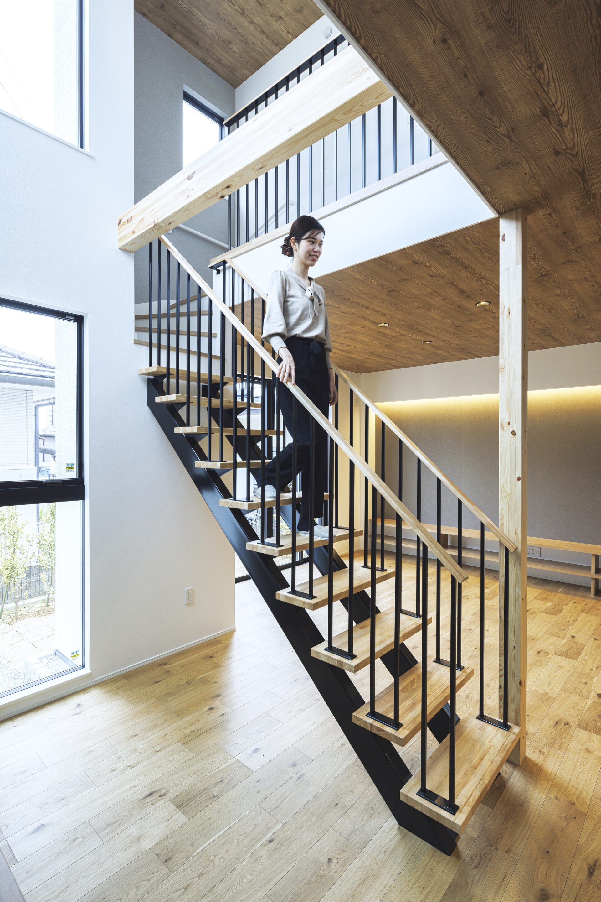 施工事例 No. 268 抜け感と安心感を両立した、リビング階段