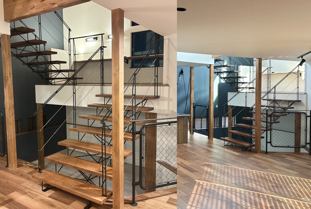 立体トラス階段