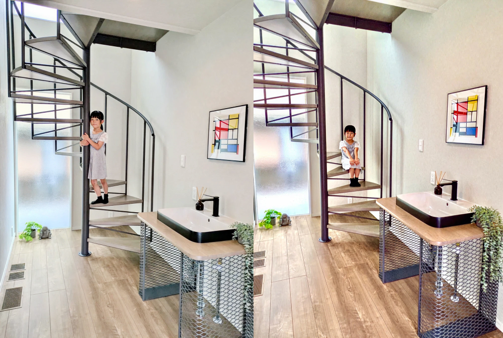 シースルーらせん階段